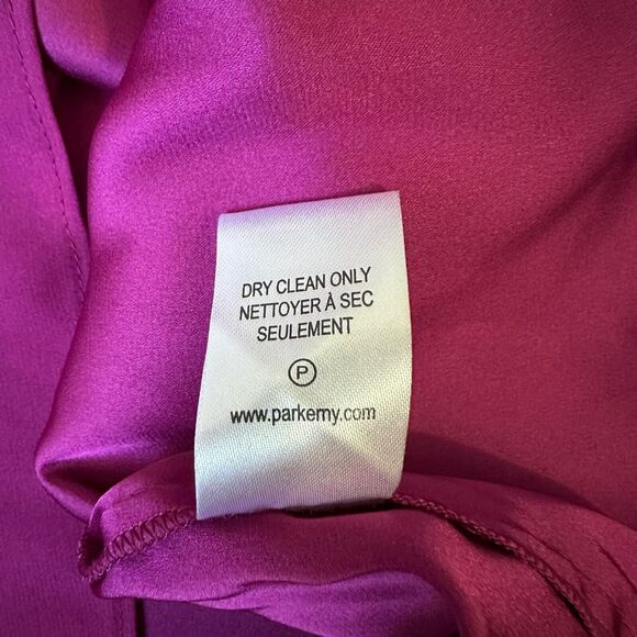 NWT PARKER Ciani Cascading Ruffle L/S Blouse Keyhole in Deep Plum - Picture 13 of 15